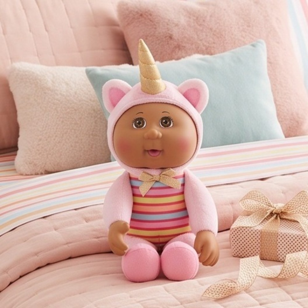 Cabbage Patch Kids 11 Inch Cuties Doll Pink Unicorn Striped Plush Toy